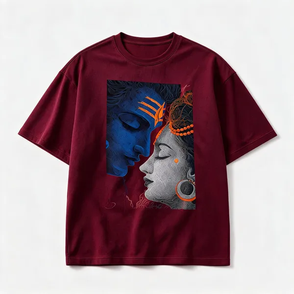 Maroon_French_Terry_Cotton_Oversized_Graphic_T-Shirt_For_Men