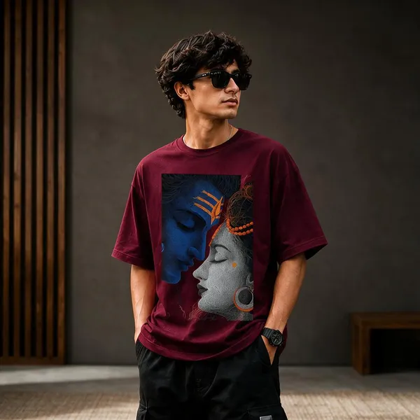 Maroon_French_Terry_Cotton_Oversized_Graphic_T-Shirt_For_Men
