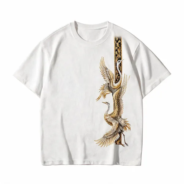 White_French_Terry_Cotton_Relaxed_Fit_Graphic_T-Shirt_For_Men