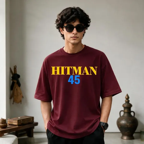 Maroon_French_Terry_Cotton_Oversized_Graphic_T-Shirt_For_Men