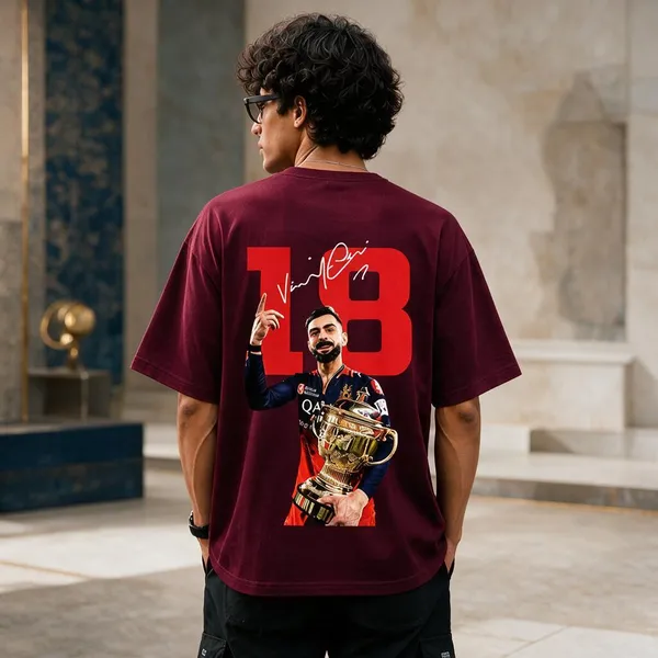 Maroon_French_Terry_Cotton_Graphic_T-Shirt_For_Men