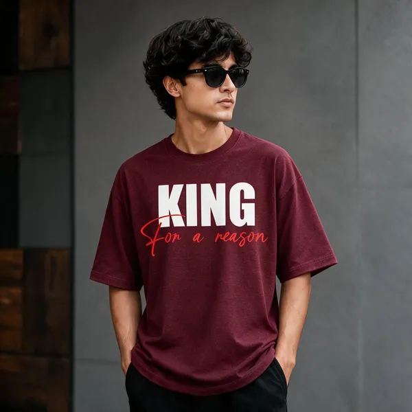 Maroon_French_Terry_Cotton_Graphic_T-Shirt_For_Men