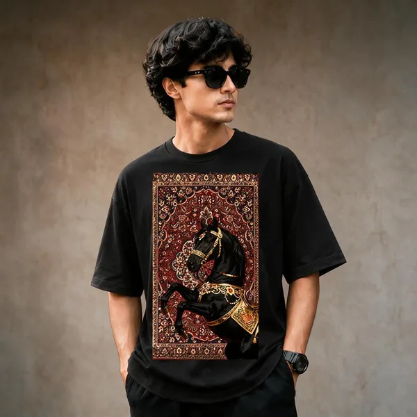 Black_French_Terry_Cotton_Oversized_Graphic_T-Shirt_For_Men