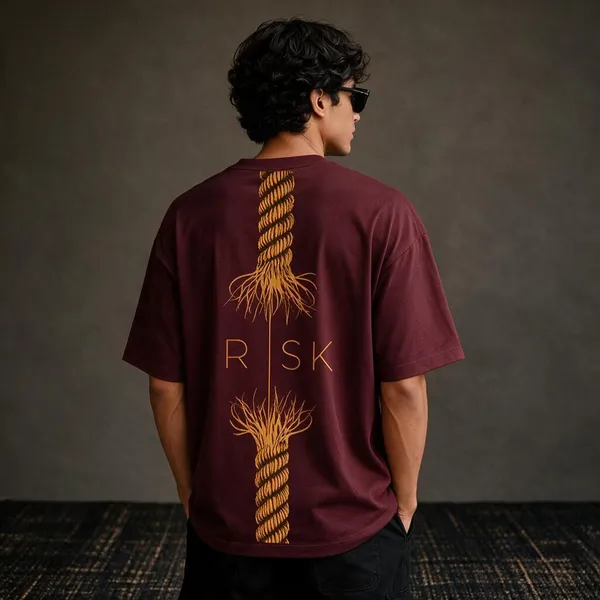Brown_French_Terry_Cotton_Oversized_T-Shirt_For_Men