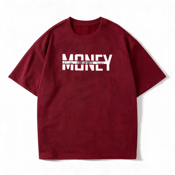 Maroon_French_Terry_Cotton_Oversized_Graphic_T-Shirt_For_Men
