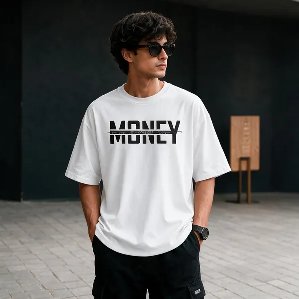 White_French_Terry_Cotton_Oversized_Graphic_T-Shirt_For_Men
