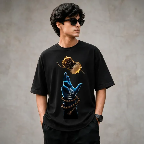 Black_French_Terry_Cotton_Graphic_Print_T-Shirt_For_Men