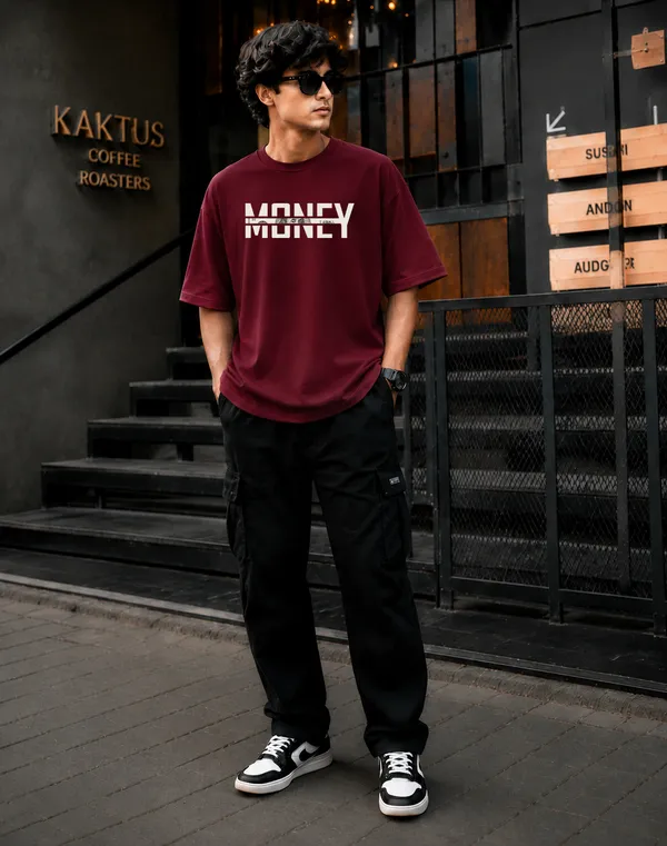 Maroon_French_Terry_Cotton_Oversized_Graphic_T-Shirt_For_Men
