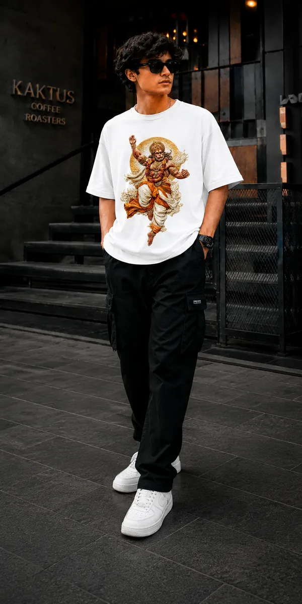 White_French_Terry_Cotton_Oversized_Graphic_T-Shirt_For_Men