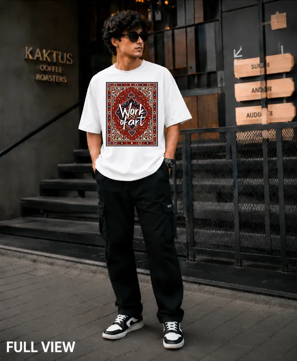 White_French_Terry_Cotton_Oversized_Graphic_T-Shirt_For_Men