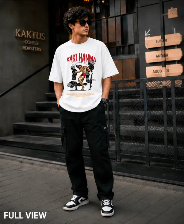 White_French_Terry_Cotton_Oversized_Graphic_T-Shirt_For_Men