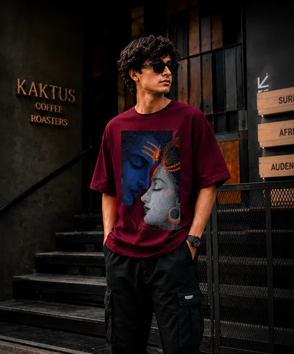 Maroon_French_Terry_Cotton_Oversized_Graphic_T-Shirt_For_Men