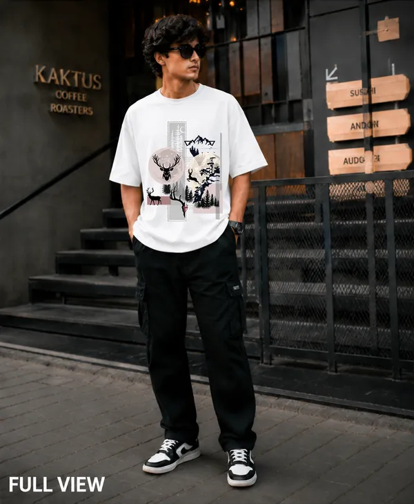 White_French_Terry_Cotton_Oversized_Graphic_T-Shirt_For_Men