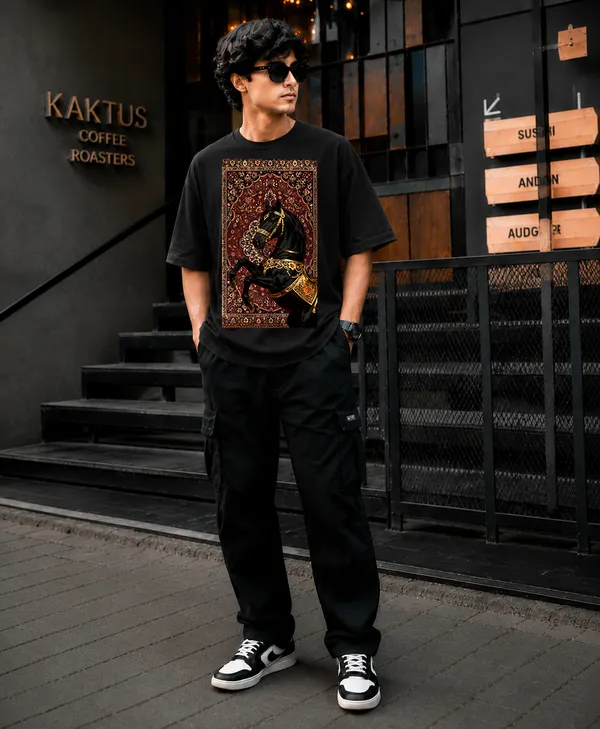 Black_French_Terry_Cotton_Oversized_Graphic_T-Shirt_For_Men