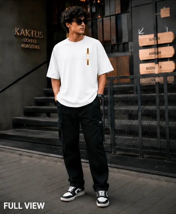 White_French_Terry_Cotton_Oversized_T-Shirt_For_Men