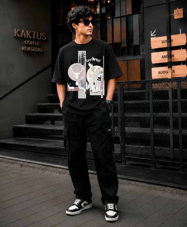 Black_French_Terry_Cotton_Oversized_Graphic_T-Shirt_For_Men