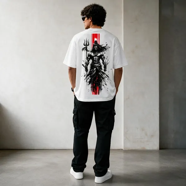 White_French_Terry_Cotton_Oversized_Graphic_T-Shirt_For_Men