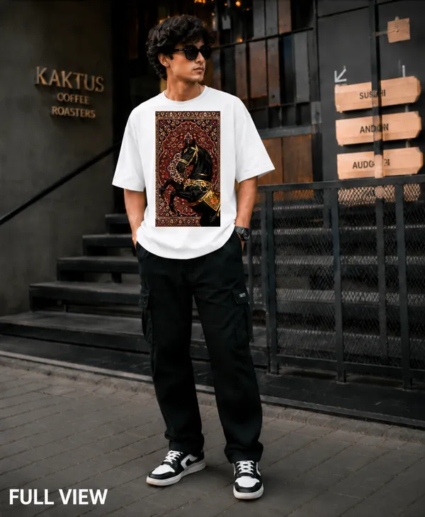 White_French_Terry_Cotton_Oversized_Graphic_T-Shirt_For_Men