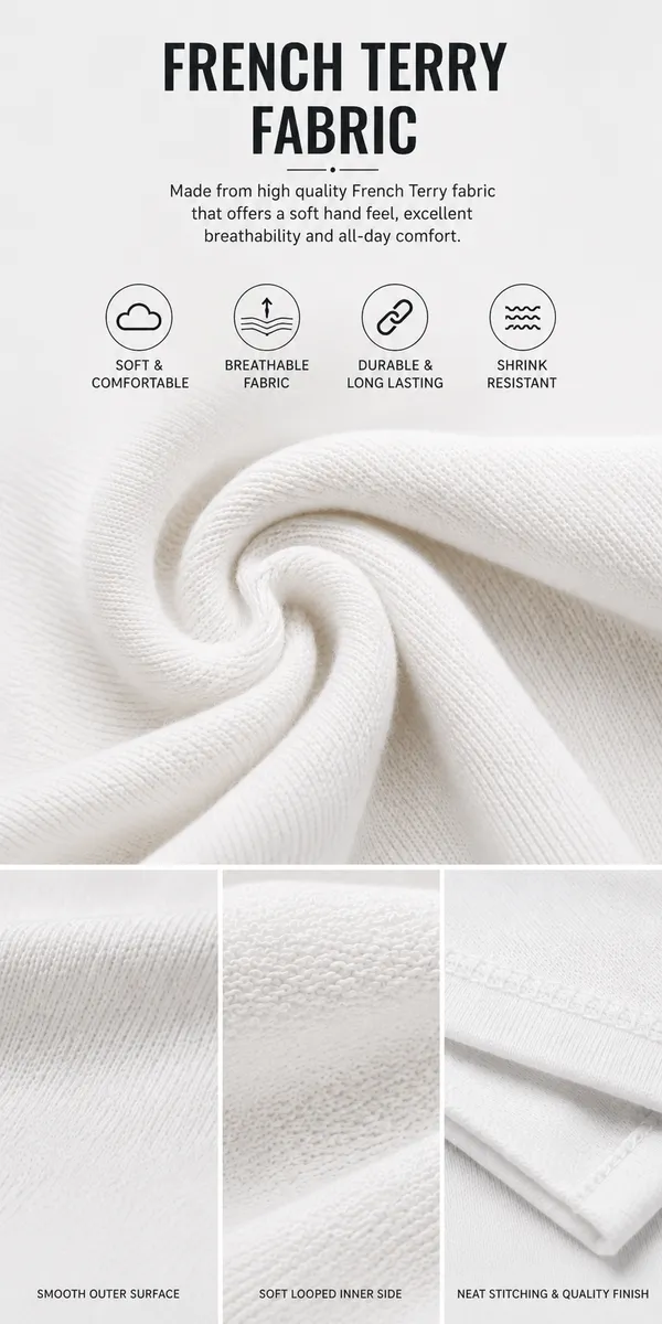 White_French_Terry_Cotton_T-Shirt_For_Men