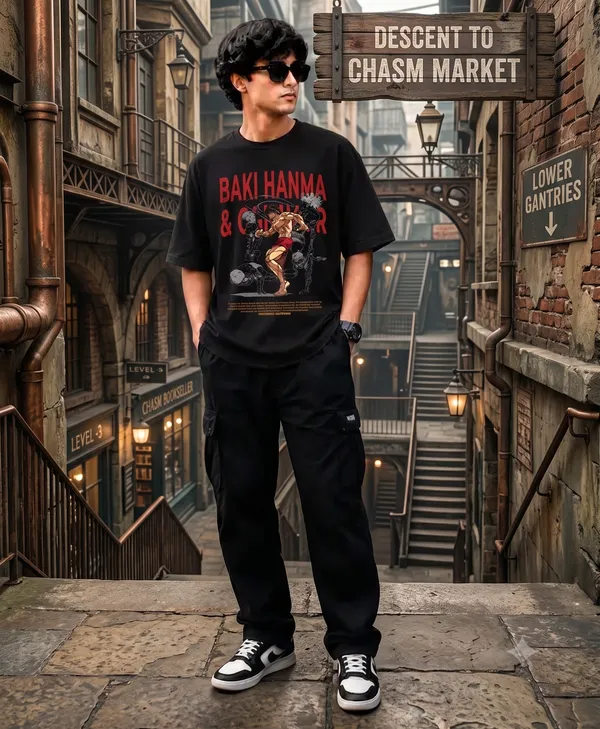 Black_French_Terry_Cotton_Oversized_Graphic_T-Shirt_For_Men