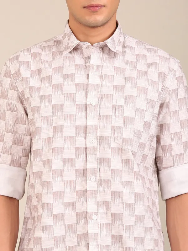 Men_S_Taupe_Geometric_Print_Slim_Fit_Cotton_Shirt