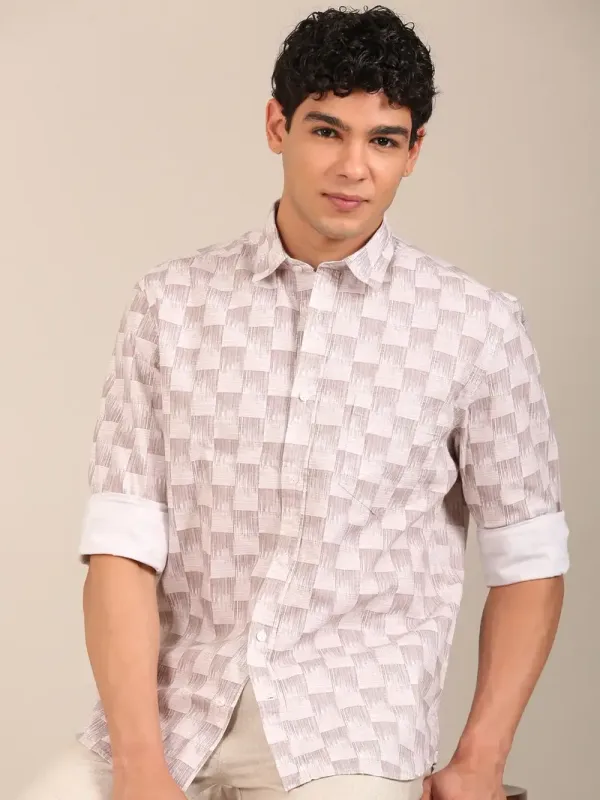 Men_S_Taupe_Geometric_Print_Slim_Fit_Cotton_Shirt