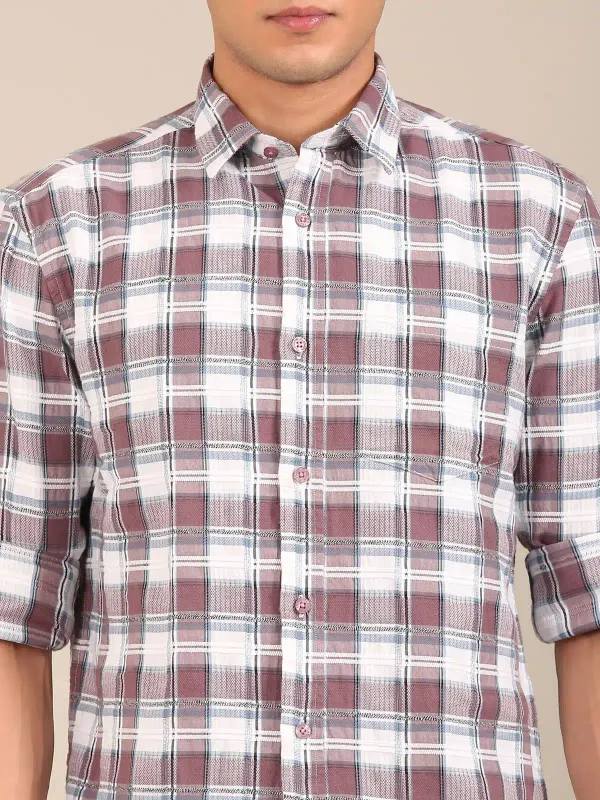Men_S_Mauve_Brown_Check_Slim_Fit_Cotton_Dobby_Shirt