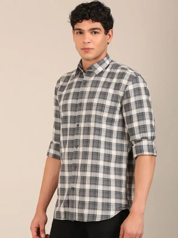 Men_S_Charcoal_Grey_Check_Slim_Fit_Cotton_Shirt