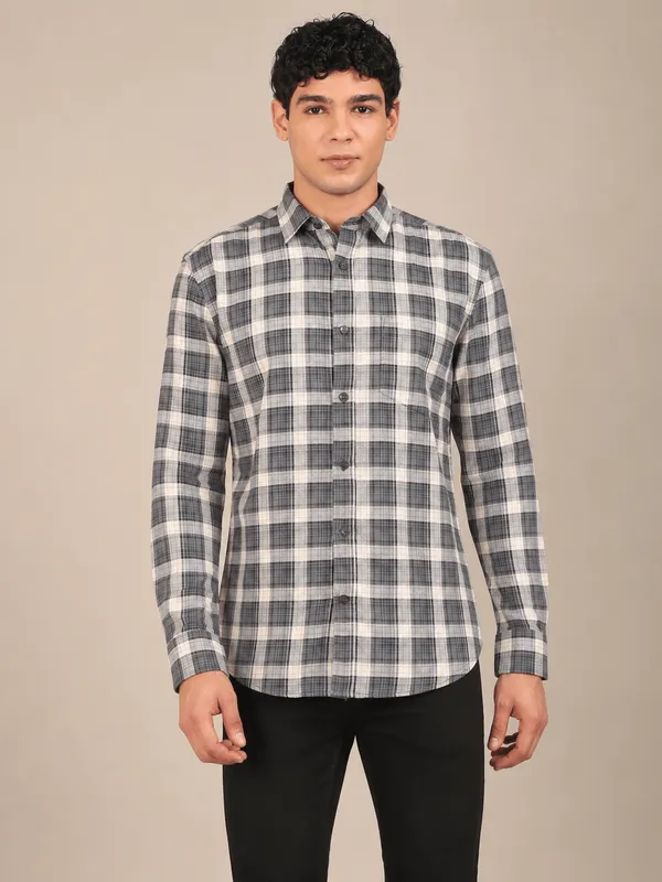 Men_S_Charcoal_Grey_Check_Slim_Fit_Cotton_Shirt