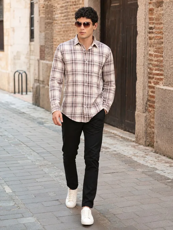 Men_S_Dusty_Rose_Check_Slim_Fit_Cotton_Dobby_Shirt