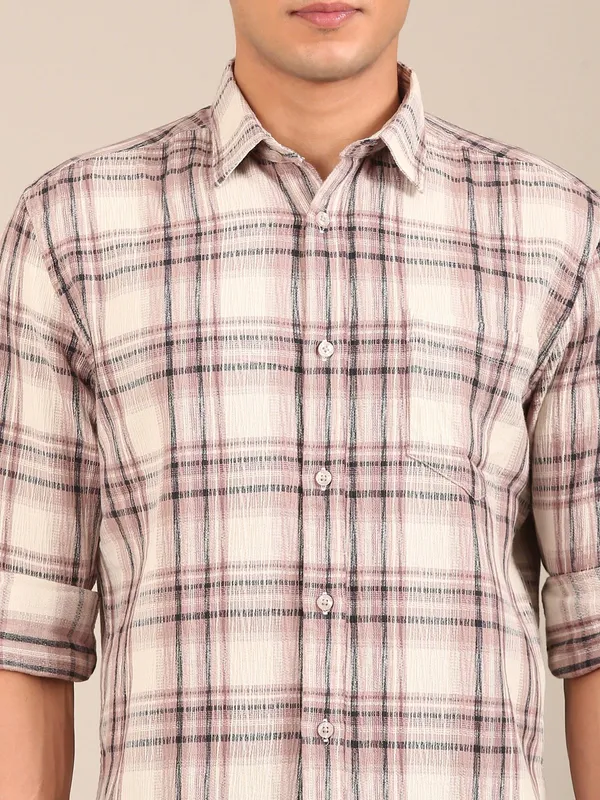Men_S_Dusty_Rose_Check_Slim_Fit_Cotton_Dobby_Shirt