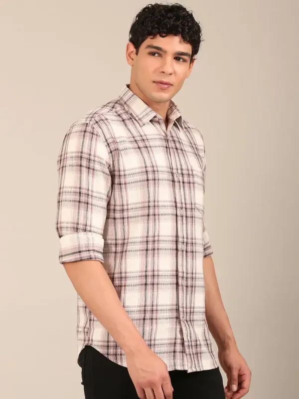 Men_S_Dusty_Rose_Check_Slim_Fit_Cotton_Dobby_Shirt