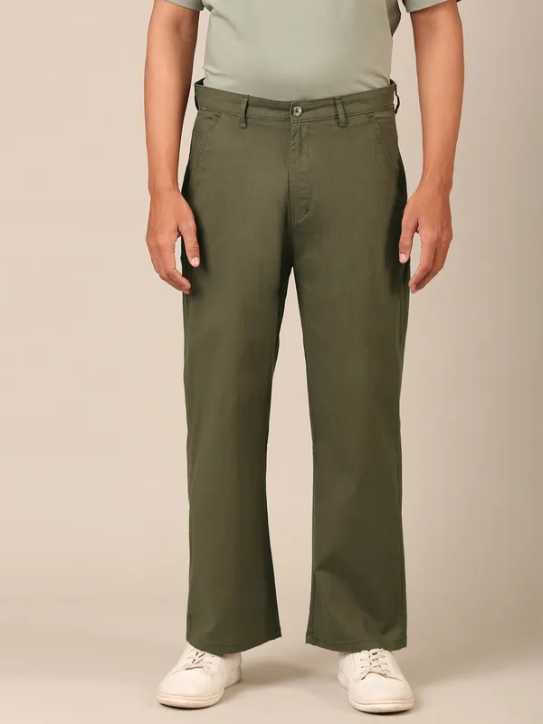 Men’s_Olive_Green_Linen_Baggy_Pants