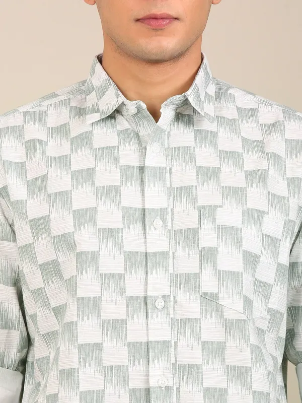 Men_S_Sage_Green_Geometric_Print_Slim_Fit_Cotton_Shirt
