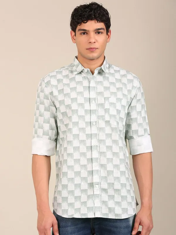 Men_S_Sage_Green_Geometric_Print_Slim_Fit_Cotton_Shirt
