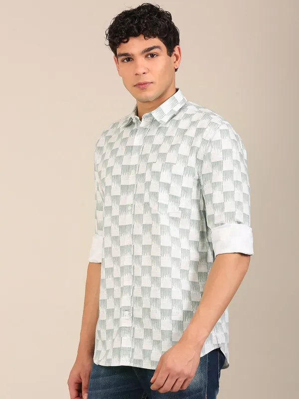 Men_S_Sage_Green_Geometric_Print_Slim_Fit_Cotton_Shirt