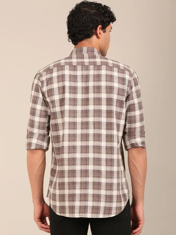 Men_S_Brown_Check_Slim_Fit_Cotton_Shirt