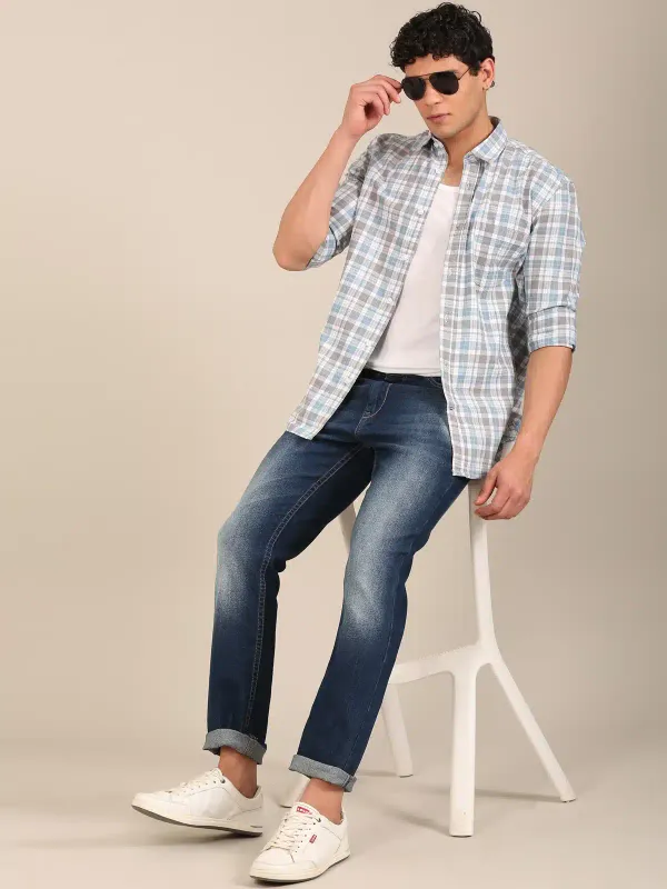 Men_S_Powder_Blue_Grey_Check_Slim_Fit_Cotton_Shirt