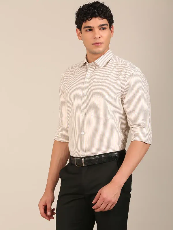 Men_S_Tan_Vertical_Stripe_Slim_Fit_Cotton_Shirt