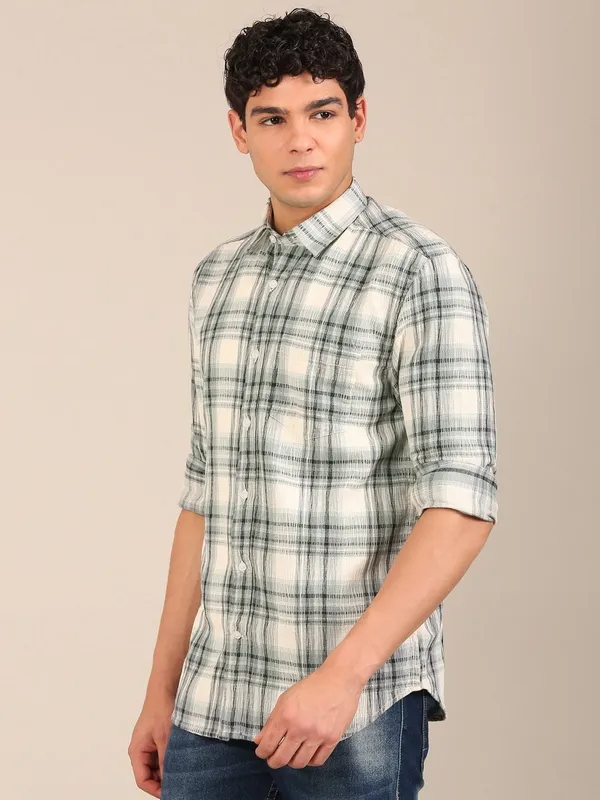 Men_S_Blue_Grey_Check_Slim_Fit_Cotton_Dobby_Shirt