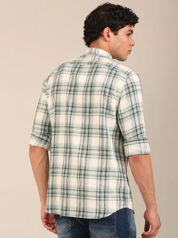Men_S_Blue_Grey_Check_Slim_Fit_Cotton_Dobby_Shirt