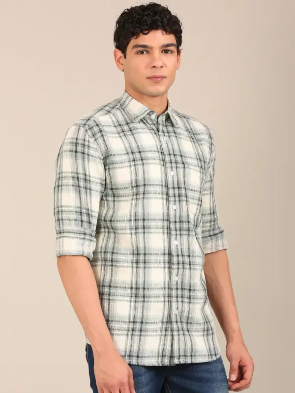 Men_S_Blue_Grey_Check_Slim_Fit_Cotton_Dobby_Shirt