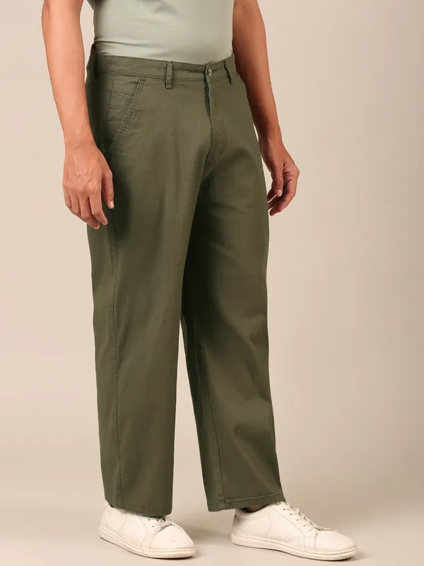 Men’s_Olive_Green_Linen_Baggy_Pants
