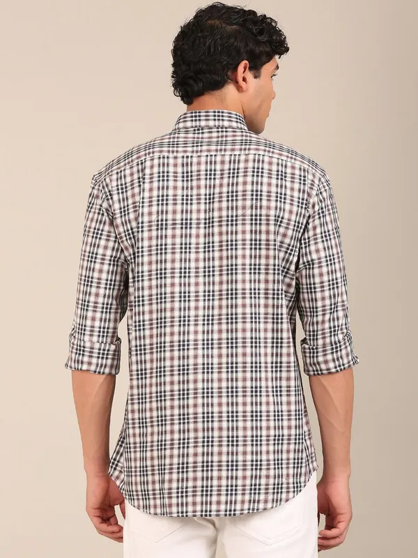 Men_S_Navy_Brown_Check_Slim_Fit_Cotton_Shirt