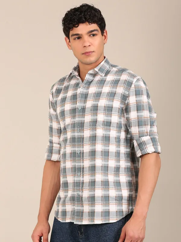 Men_S_Dusty_Teal_Blue_Check_Slim_Fit_Cotton_Dobby_Shirt