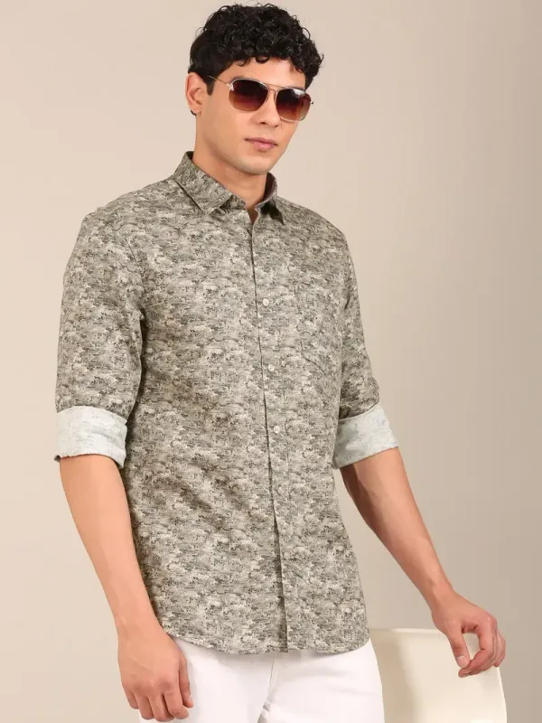 Men_S_Beige_Abstract_Print_Slim_Fit_Cotton_Shirt