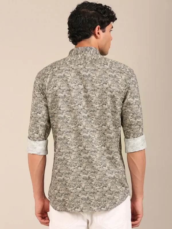 Men_S_Beige_Abstract_Print_Slim_Fit_Cotton_Shirt