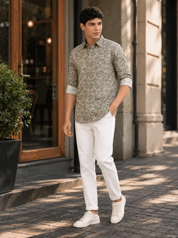 Men_S_Beige_Abstract_Print_Slim_Fit_Cotton_Shirt