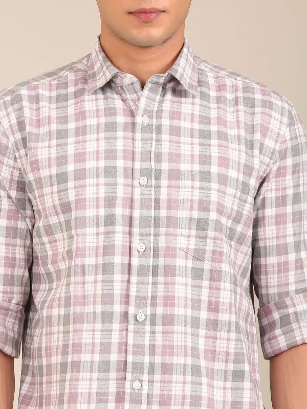 Men_S_Dusty_Rose_Grey_Check_Slim_Fit_Cotton_Shirt