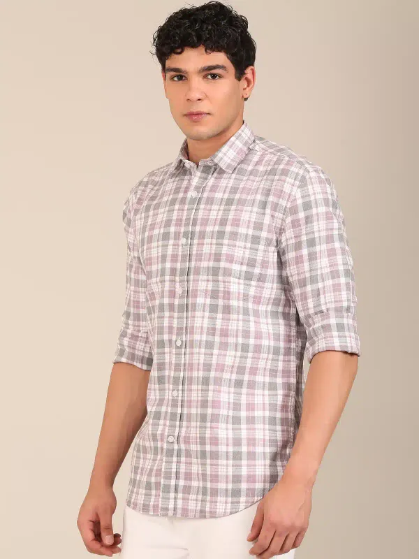 Men_S_Dusty_Rose_Grey_Check_Slim_Fit_Cotton_Shirt